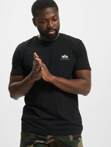 Camiseta de hombre Modern Alpha Industries de algodón, color negro.