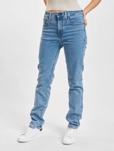 Vaqueros modernos Levi's para mujer, corte recto, denim con algodón, azul.