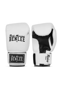Comodi guantoni da boxe unisex BENLEE Rocky Marciano, colore bianco/nero.