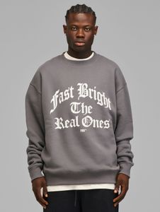 weiches Fast and Bright Herren Sweatshirt mit Baumwolle Grau