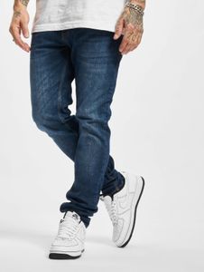 bequeme 2Y Premium Herren Jeans Slim Fit Stretch Reißverschluss mit Baumwolle Blau