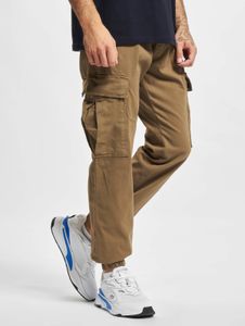 Elegantes pantalones vaqueros premium para hombre 2Y con cordón elástico y bolsillos, de algodón color caqui.