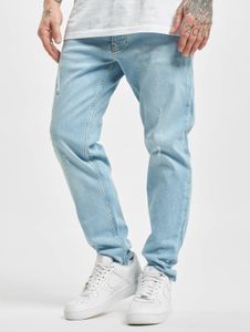 Comodi jeans da uomo 2Y Premium a gamba dritta elasticizzata in cotone, blu