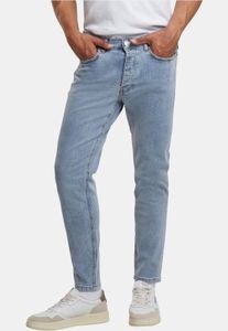 Pantalones vaqueros casuales 2Y Premium para hombre, corte ajustado, elásticos, con cremallera y de algodón azul.