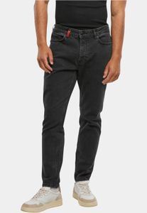 moderne 2Y Premium Herren Jeans Slim Fit Stretch Reißverschluss mit Baumwolle Schwarz