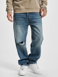 moderne 2Y Premium Herren Jeans Reißverschluss Taschen mit Baumwolle Blau