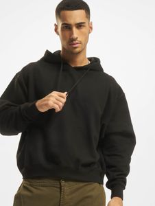 weicher 2Y Premium Herren Hoodie Kordelzug Rippstrick mit Baumwolle Schwarz