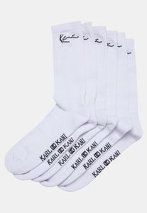 Chaussettes extensibles unisexes confortables Karl Kani en coton blanc