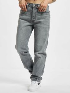 Jeans Levi's da donna, modello dritto, elasticizzati con cotone, colore grigio.