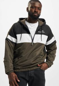 moderne Sergio Tacchini Herren Jacke Schwarz/Oliv-Grün