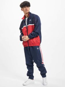 Pantalones cómodos de hombre Sergio Tacchini con cremalleras y bolsillos, color azul marino.
