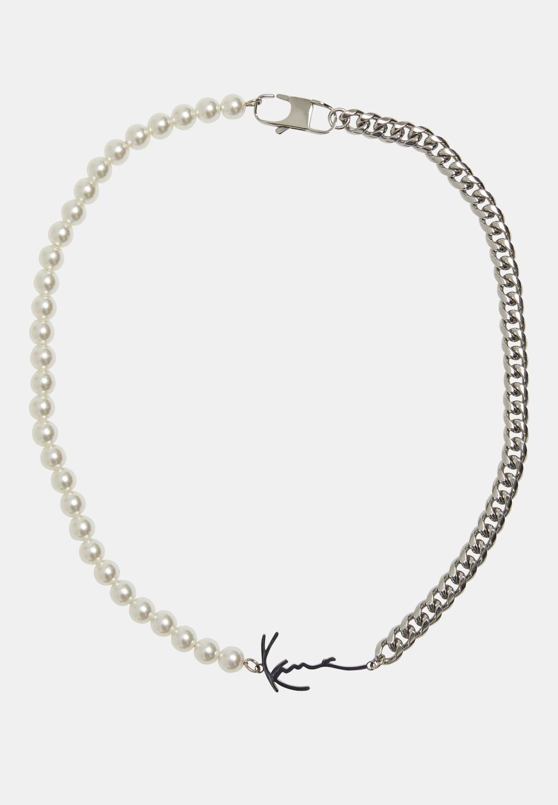 Karl Kani Unisex Kette Weiß/Silber