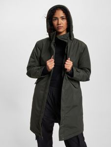stylische Didriksons Damen Jacke Taschen Kapuze Oliv-Grün