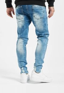 Pantalones vaqueros ajustados y cómodos para hombre, color azul.