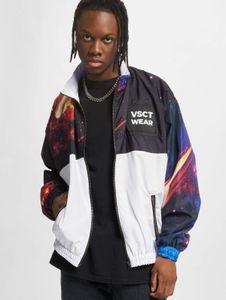 funktionale vsct Herren Jacke Reißverschluss Taschen Weiß/Schwarz/Bunt