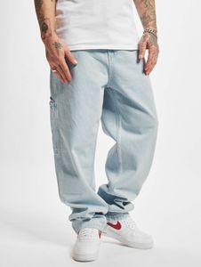 stylische Karl Kani Herren Jeans Reißverschluss Taschen mit Baumwolle Blau