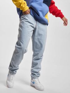 bequeme Karl Kani Herren Jeans Reißverschluss Taschen mit Baumwolle Hell-Blau