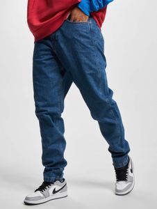 bequeme Karl Kani Herren Jeans Reißverschluss Taschen mit Baumwolle Blau