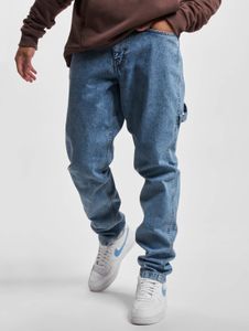 bequeme Karl Kani Herren Jeans Reißverschluss Taschen mit Baumwolle Blau