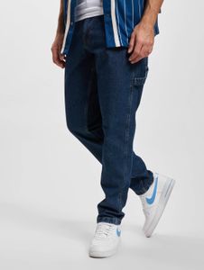 bequeme Karl Kani Herren Jeans Reißverschluss Taschen mit Baumwolle Blau