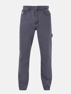 stylische Karl Kani Herren Jeans Reißverschluss Taschen mit Baumwolle Grau