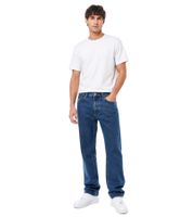 lässige Karl Kani Herren Jeans Reißverschluss Taschen 650 g/m² mit Baumwolle Blau
