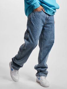 Jeans da uomo moderni Karl Kani con tasche con cerniera, in cotone, blu