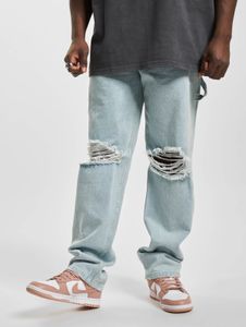 Stylish Karl Kani men's jeans with zipper pockets, cotton, blue