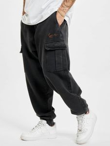 bequeme Karl Kani Herren Jeans Kordelzug Klettverschluss 400 g/m² mit Baumwolle Schwarz