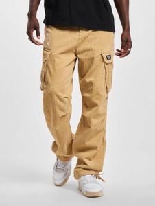 Pantalones vaqueros modernos para hombre de Karl Kani con bolsillos con cremallera, algodón de 370 g/m², color beige.