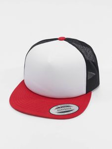 lässige Flexfit Unisex Cap Mesh 330 g/m² Rot/Weiß/Schwarz