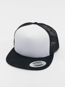 lässige Flexfit Unisex Cap Mesh 330 g/m² Schwarz/Weiß