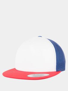 sportliche Flexfit Unisex Cap Weiß/Blau/Rot