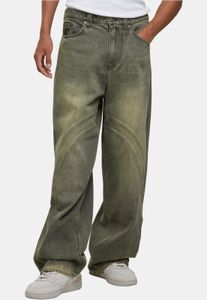 Stylish Karl Kani men's jeans with cotton, black/green