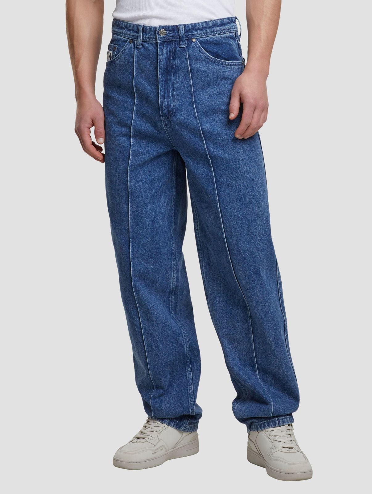 Karl Kani Herren Jeans Straight Fit Baumwolle Blau