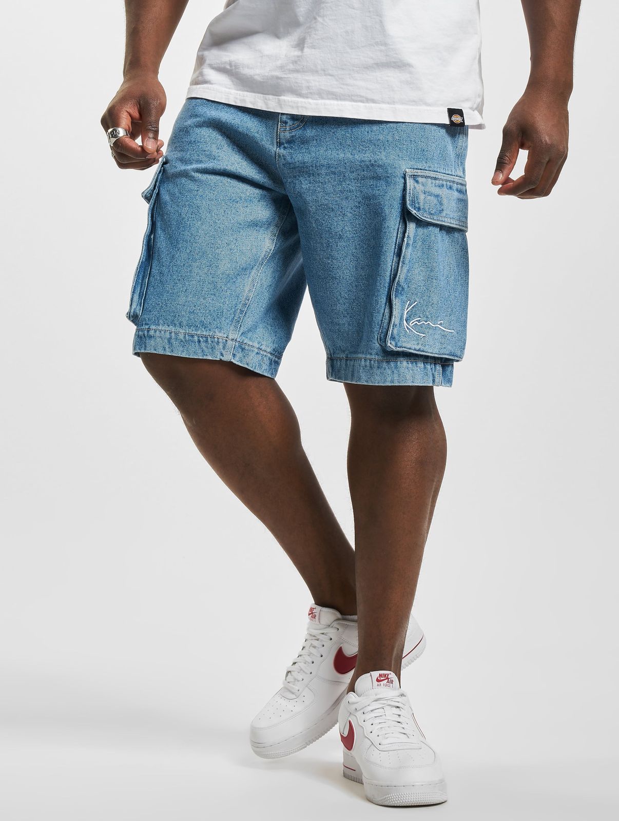 Karl Kani Herren Jeans Baumwolle Blau