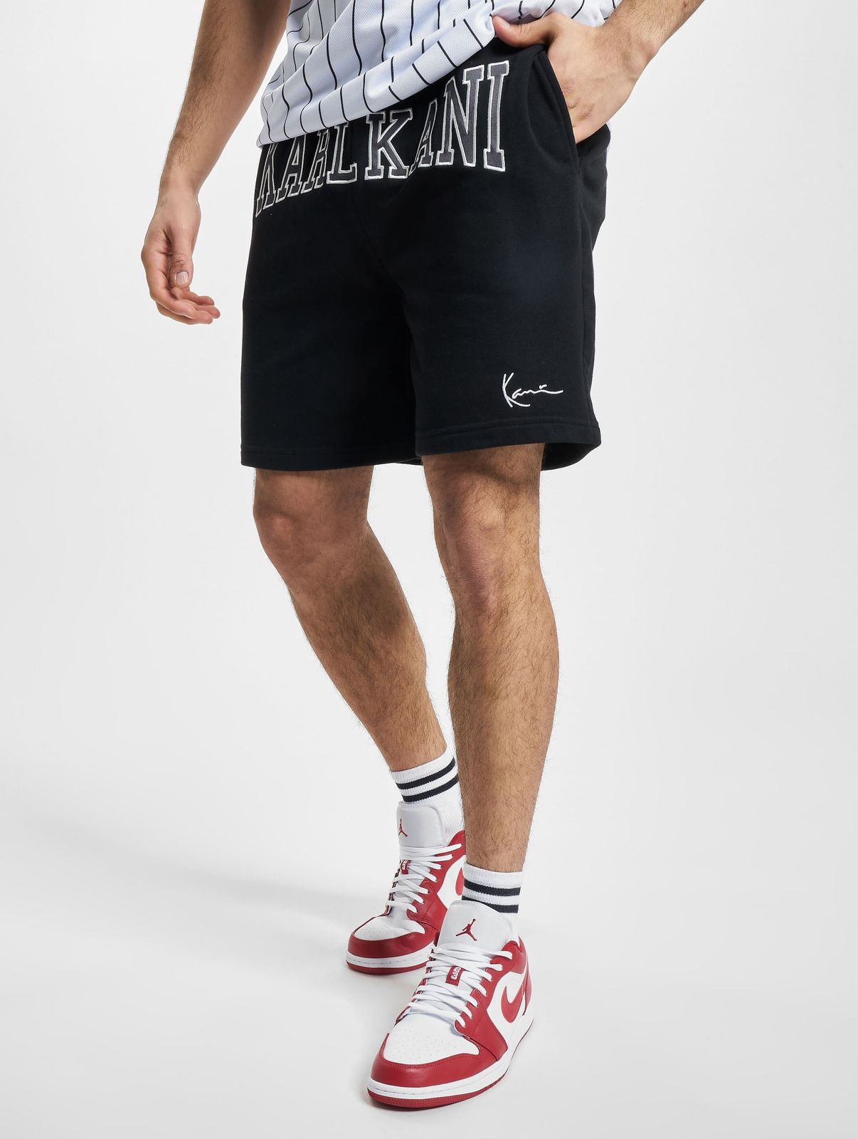 Karl Kani Herren Shorts Baumwolle Schwarz