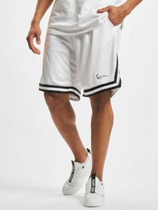 Pantaloncini casual da uomo Karl Kani con tasche, in rete, 140 g/m², bianchi