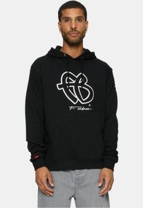 Casual Fubu men's hoodie with cotton, black/white
