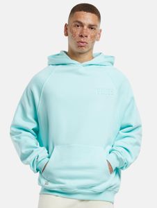 Felpa con cappuccio casual da uomo PEQUS in cotone, azzurra