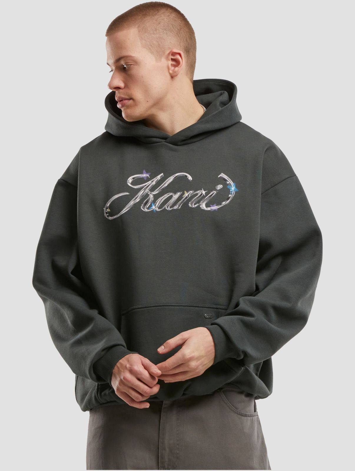 Karl Kani Herren Hoodie mit Baumwolle Schwarz