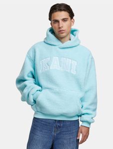 moderner Karl Kani Herren Hoodie mit Baumwolle Hell-Blau