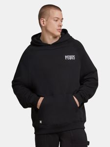 moderner PEQUS Herren Hoodie mit Baumwolle Schwarz