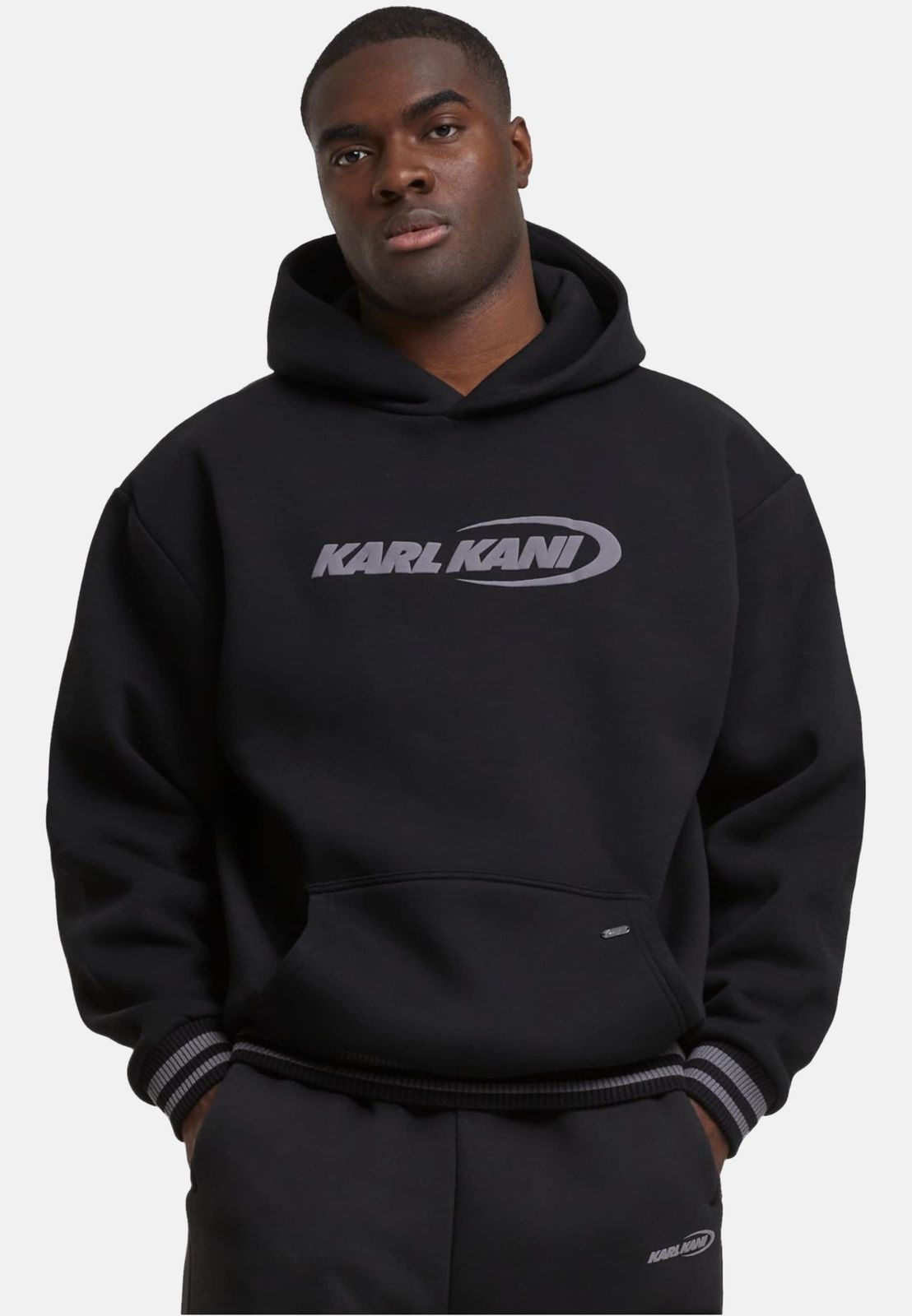 Karl Kani Herren Hoodie aus Baumwolle Schwarz