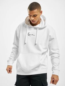 moderner Karl Kani Herren Hoodie große Kapuze Kordelzug 350 g/m² mit Baumwolle Weiß