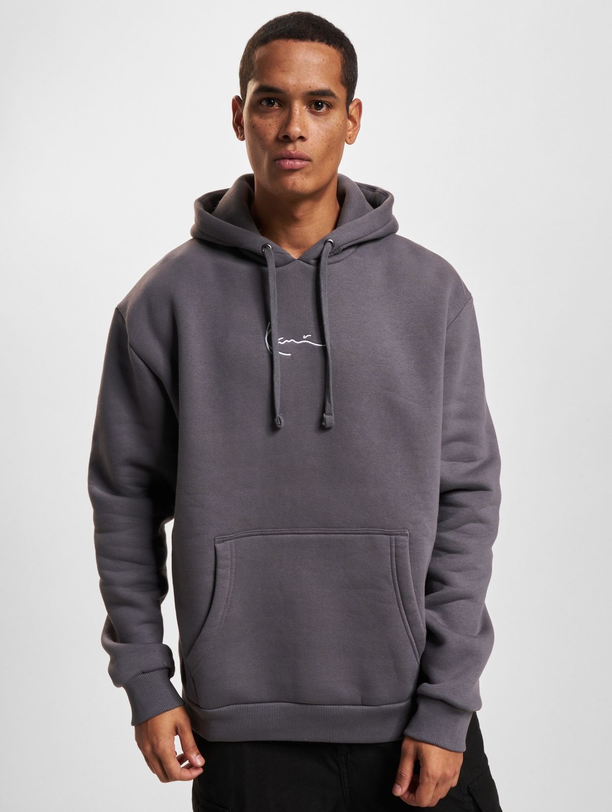 Karl Kani Herren Hoodie aus Baumwolle in Dunkelgrau