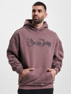 Casual Sean John men's hoodie in brown cotton