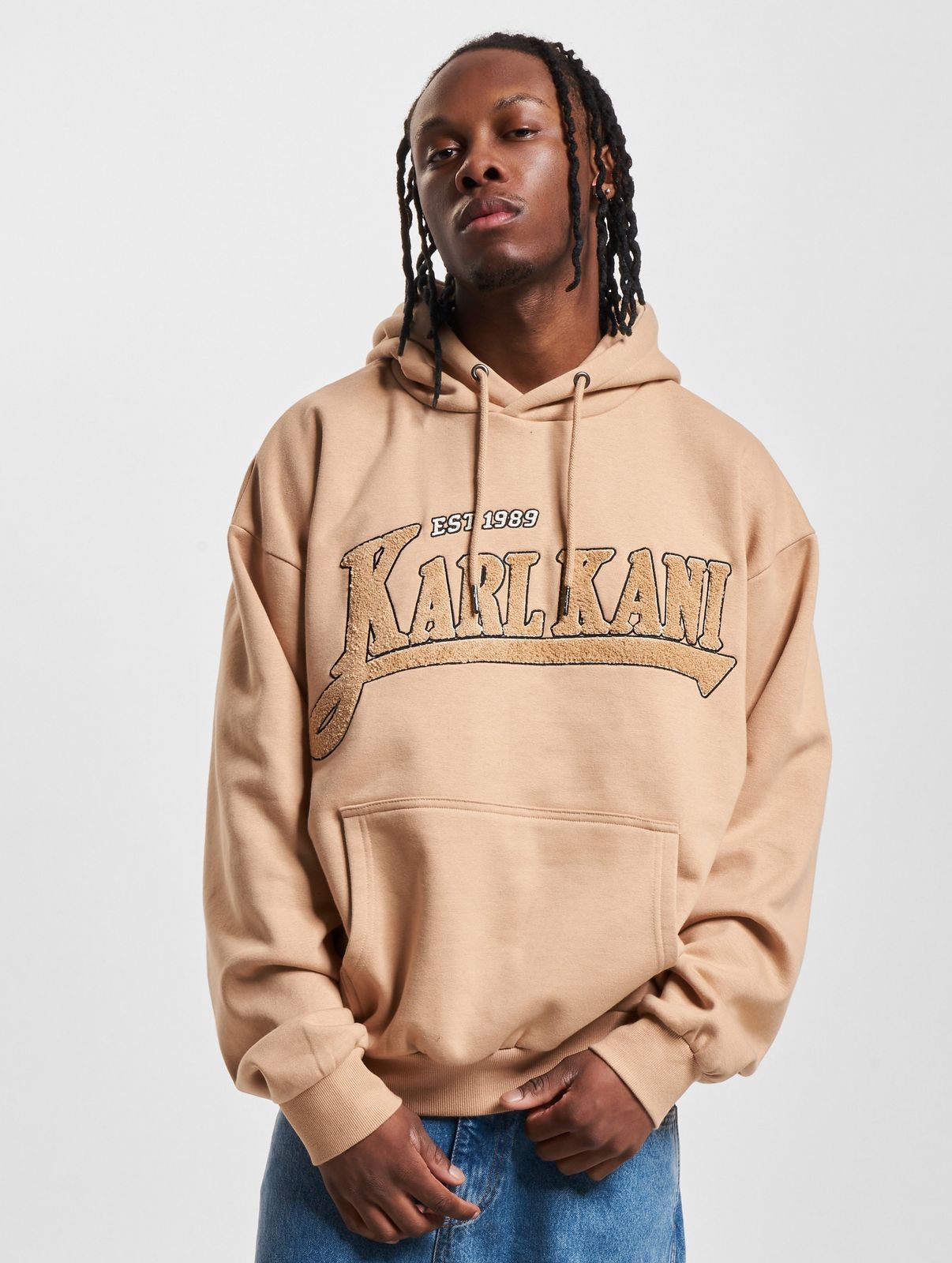 Karl Kani Herren Hoodie mit Baumwolle Beige