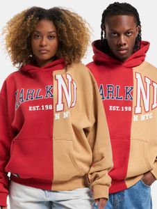 moderner Karl Kani Unisex Hoodie mit Baumwolle Rot/Beige