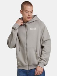 weicher PEQUS Herren Hoodie mit Baumwolle Grau